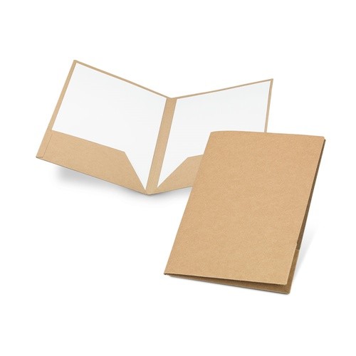 PUZO. A4 Kraft paper document folder (400 g/m²) in beige