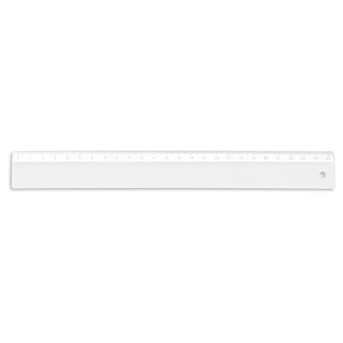 BECKY. 25 cm Ruler in PS in white