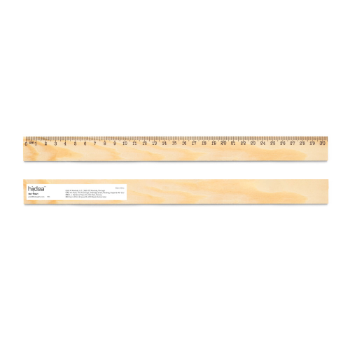 Wesley 30. Pine Wood Ruler With 30 Cm Scale | The Branded Company