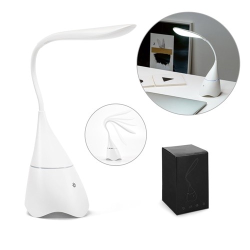 GRAHAME. ABS desk lamp with column in white