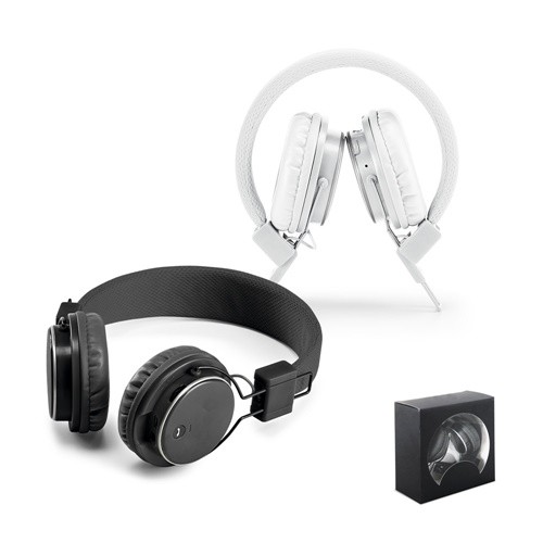 BARON. ABS foldable and adjustable headphones in white