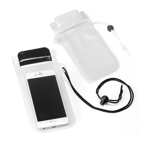 EGEU. Water-resistant PVC mobile phone case in white