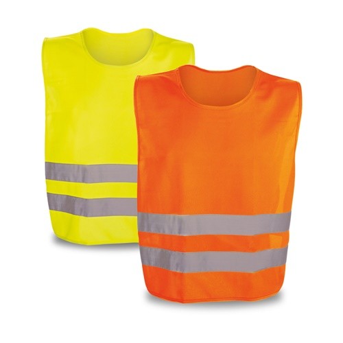 THIEM. Polyester reflective waistcoat in yellow