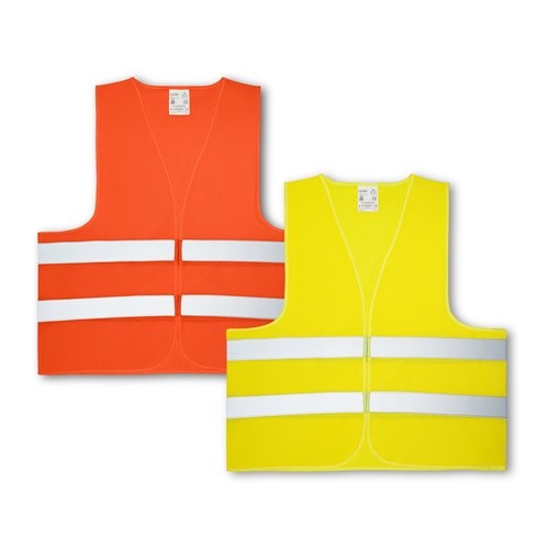 YELLOWSTONE. Polyester high-visibility waistcoat in yellow