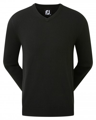 FJ (FOOTOY) GENT'S GOLF  V NECK LAMBSWOOL PULLOVER