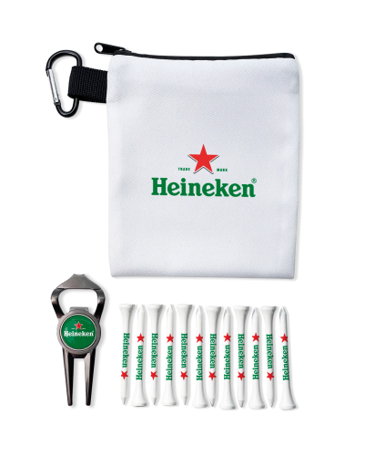 GEO BOTTLE OPENER POLYESTER ZIPPED GOLF BAG SET