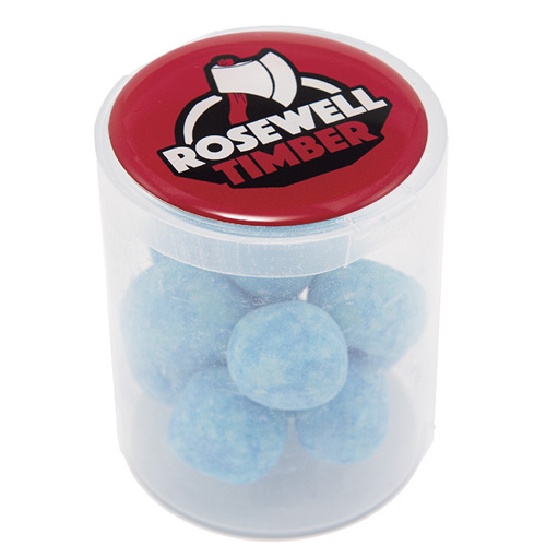 Blue Raspberry Bon Bons Loose In A Clear Tub