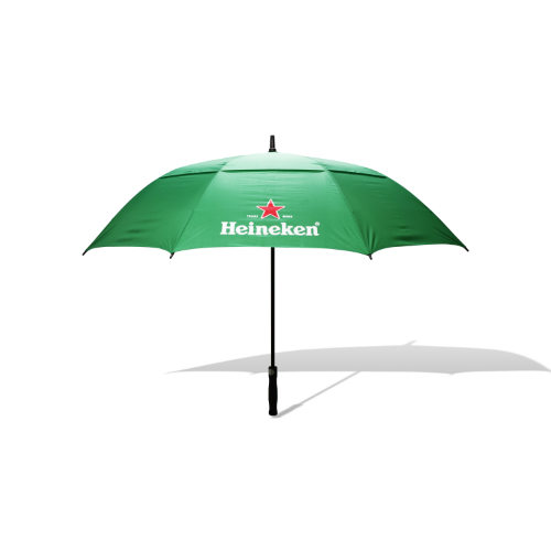 STRATUS AUTO OPENING DOUBLE CANOPY SCREEN PRINTED GOLF UMBRELLA PRINT TO 2 PANELS, 5 COLOURS