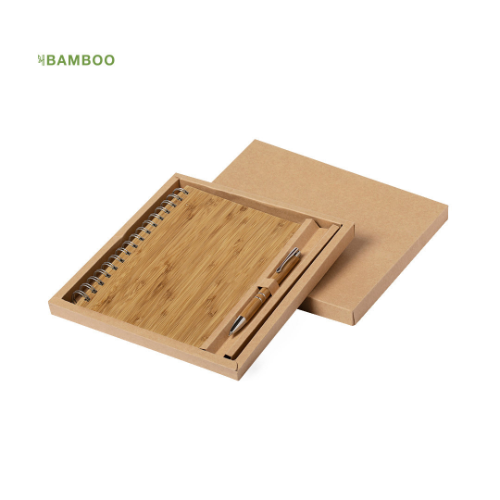 Nature Line Bamboo Notebook and Ball Pen Set