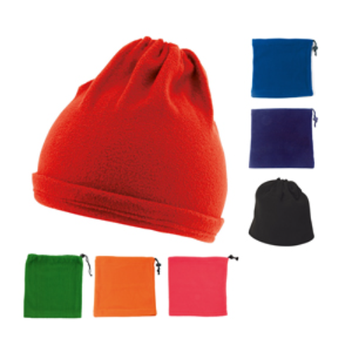 Neck Warmer And Hat Articos in red