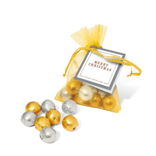 Organza Gold & Silver Foil balls