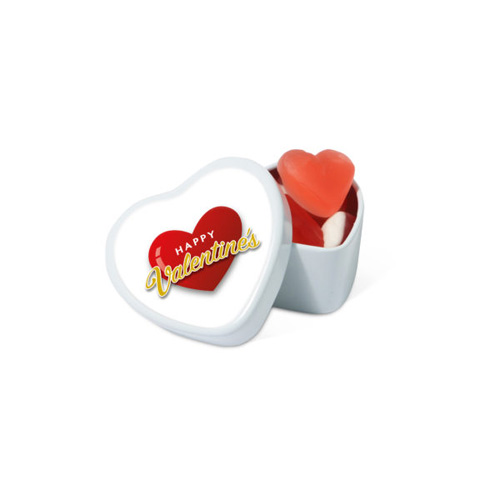 Valentines Heart Tin Haribo Heart Throbs