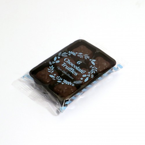 Winter Collection - Flow Wrapped Tray - Vegan Dark Chocolate Fondant - x6 - Chocolate Truffles