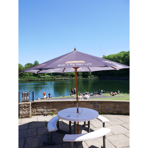 3m Round Wooden Eco Parasol