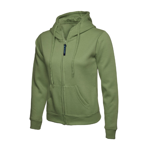 Ladies Classic Full Zip Hooded Sweatshirt