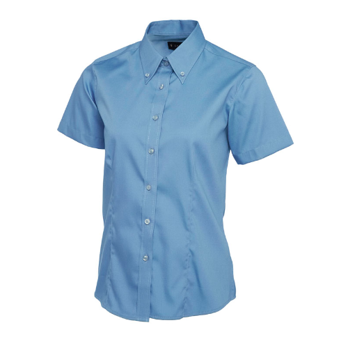 Ladies Pinpoint Oxford Half Sleeve Shirt