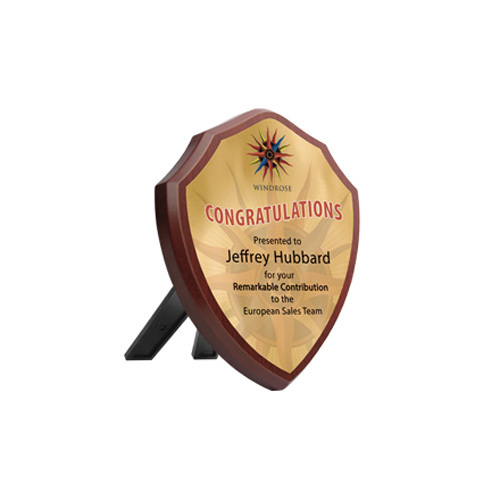 5.5X7.5 inch Shield Metal Faced Plaque - personalised