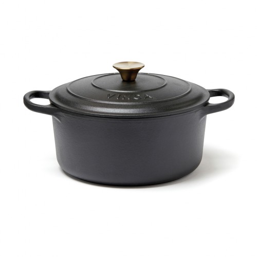 VINGA Monte enameled cast iron pot 5.5L in Grey