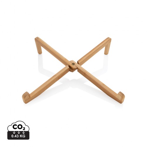 Bamboo portable laptop stand in 