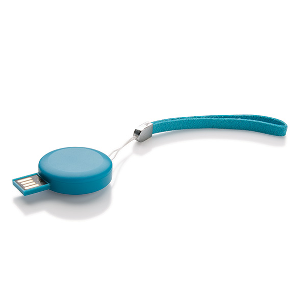 Round USB Stick - 8 GB, blue