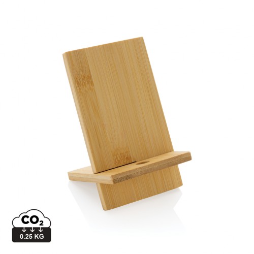 Bamboo phone stand in kraft box in 