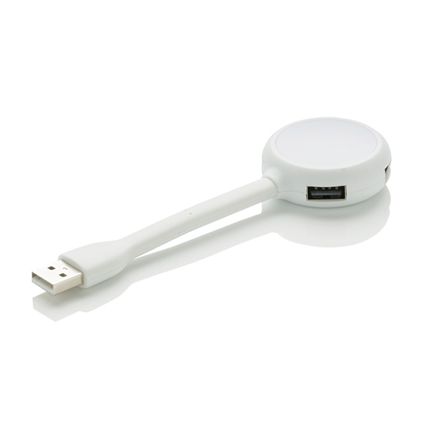 USB hub and light, white