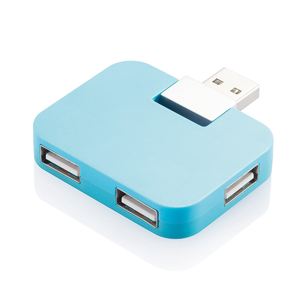 Travel USB hub, blue