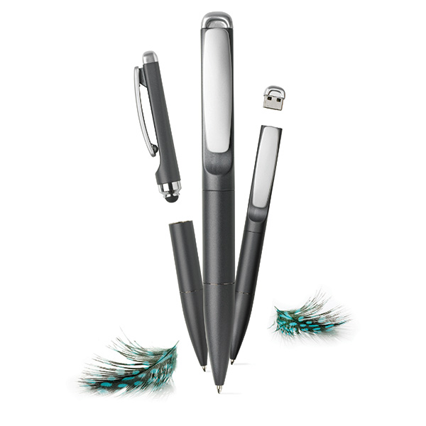 Stylo 3 in 1 pen - 4GB, grey