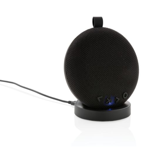 Wireless charging and speaker base with USB