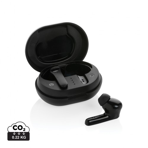 RCS standard recycled plastic TWS earbuds in 