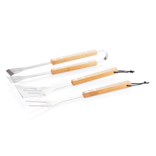 3 pcs bamboo BBQ set