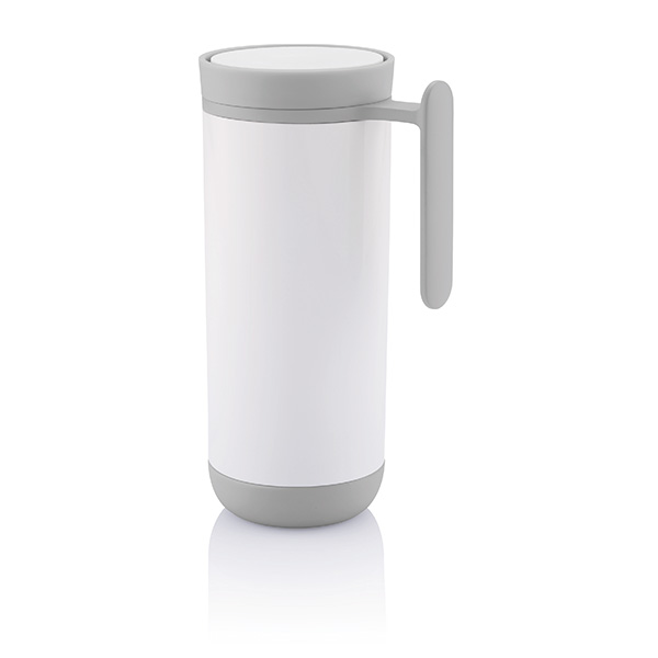 Clik leak proof travel mug, white/grey