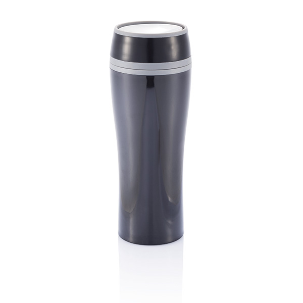 Double wall push mug, black