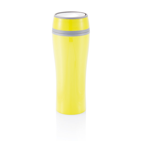 Double wall push mug, lime