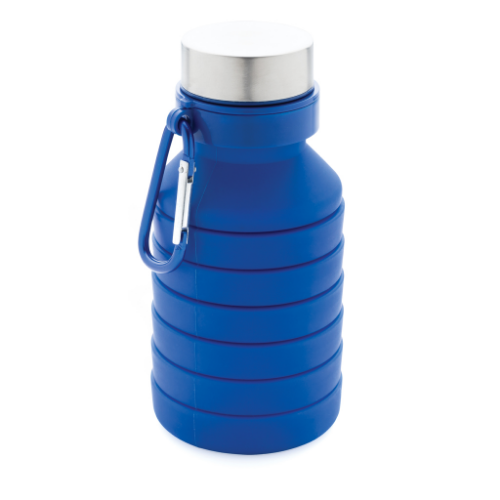 Leakproof collapsible silicone bottle with lid