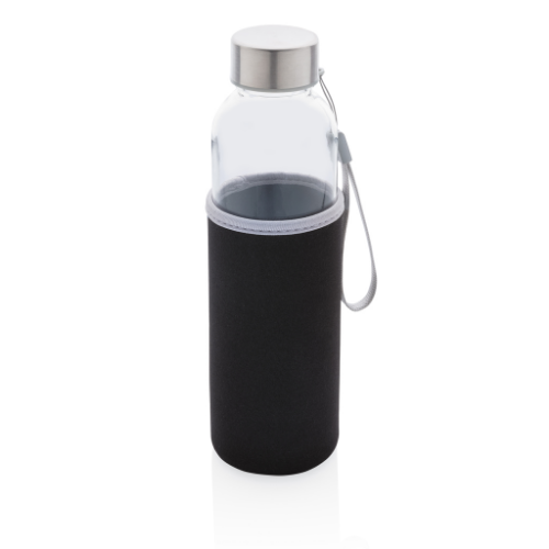 Glass bottle with neoprene sleeve