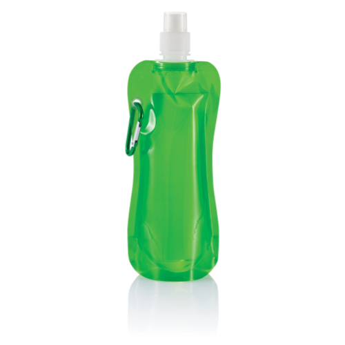 Foldable water bottle, green