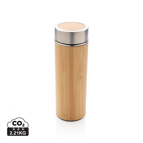 Leak proof bamboo vacuum bottle in 