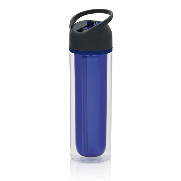 Tritan double wall bottle, blue