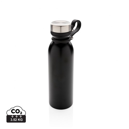Copper vacuum insulated bottle with carry loop in White