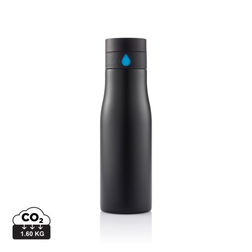 Aqua hydration tracking bottle in Black
