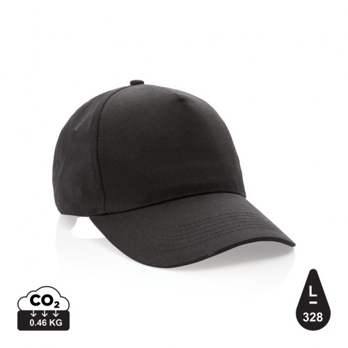 Impact 5 panel 190gr Recycled cotton cap with AWARE™ tracer in 