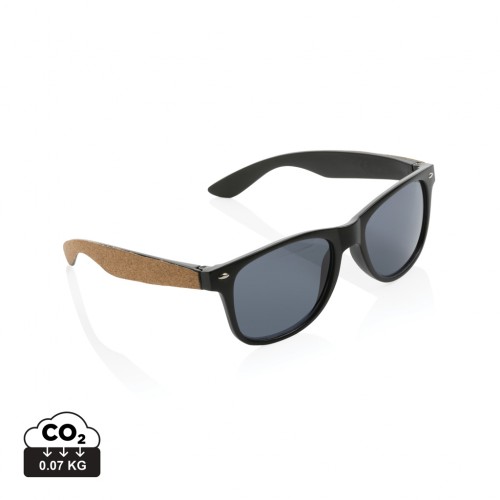 Grs Recycled Pc Plastic Sunglasses With Cork The Branded Company