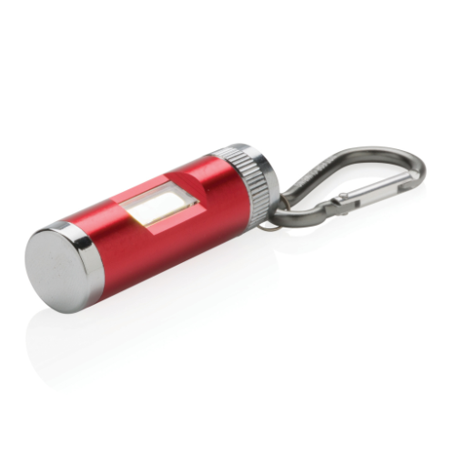 COB light with carabiner, red