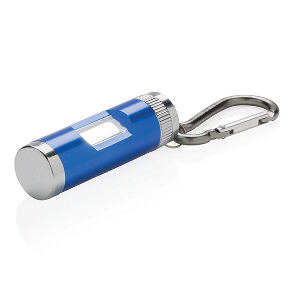 COB light with carabiner, blue