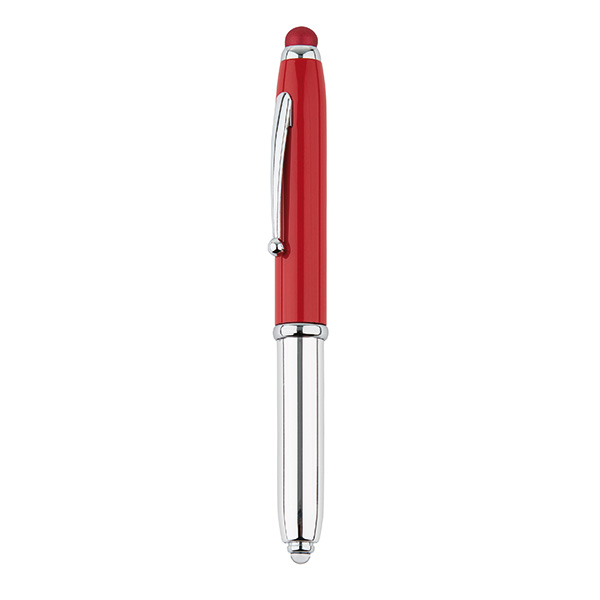 3 in 1 pen with led, red