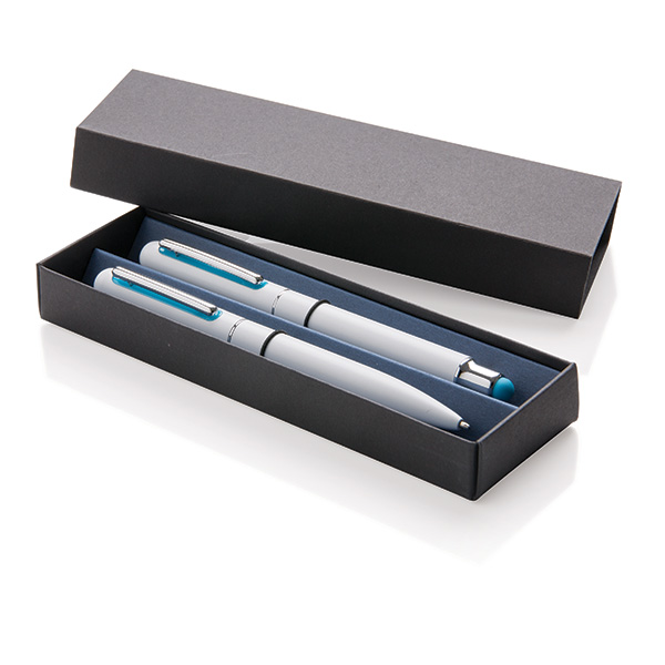 Nevada 2 pcs pen set, white/blue