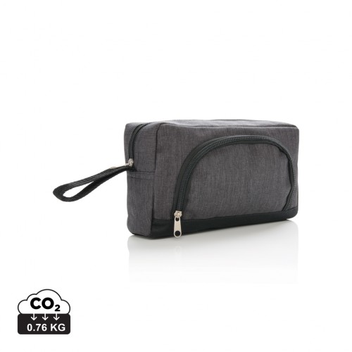 Classic two tone toiletry bag, dark grey