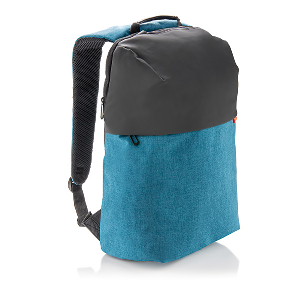 Popular duo tone laptop backpack, blue/black