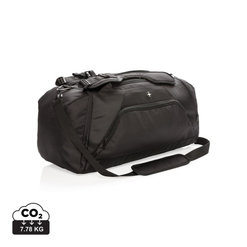 Swiss Peak RFID sports duffel & backpack in Black